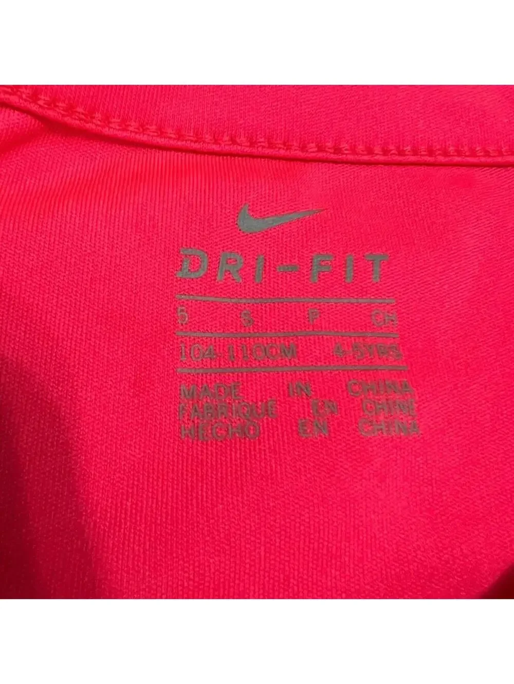 Nike Girl's Youth Pink Long Sleeve Swoosh Logo Ruffled Tiered Shirt size Small